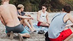 Beach Bums: Helix gay teen twink enjoying on the beach