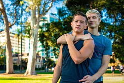 Twink jock Tyler Hill & Max Carter enjoying afternoon fucking in this scene photo 0