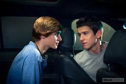 Evan Parker put his hard cock in Cooper's tight twink asshole during uber ride photo 0