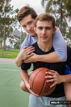 Kody Knight and Tyler Hill doing hot twink sex after game photo 1