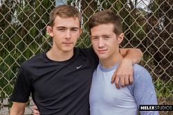 Kody Knight and Tyler Hill doing hot twink sex after game photo 3
