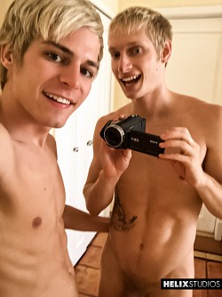 Kyle Ross, Max Carter and Luke Allen doing twink threesome sex photo 11