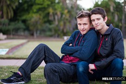 Evan Parker Introducing new twink Noah White in this video photo 2