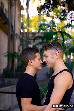 Teen twink Calvin Banks enjoying lust & love with Tyler Hill on his debut photo 4
