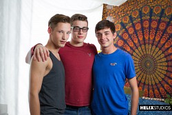 Hot gay Grayson Lange, Blake Mitchell & Casey Tanner have twink threesome photo 1