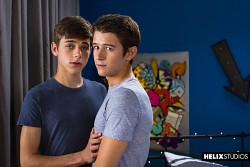 Evan Parker shows skinny twink Joey Mills how to make his debut photo 3