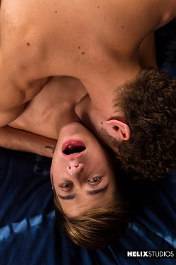 Joey Mills gives twink blowjob to Calvin's huge cock in this scene photo 35