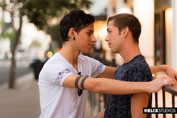 Aiden Garcia give a better ride than the bus to teen twink Luke Allen photo 1
