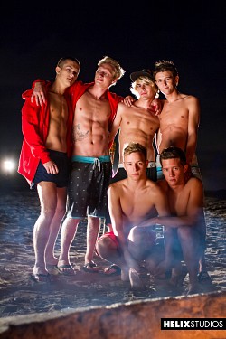 Lifeguards: Joey Mills & other helix naked twinks have sex on the beach in this series photo 1