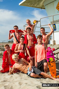 Lifeguards: Joey Mills & other helix naked twinks have sex on the beach in this series photo 5