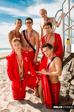 Lifeguards: Joey Mills & other helix naked twinks have sex on the beach in this series photo 7