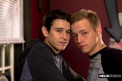 Athletic twinks Noah White and Evan Parker make out on playground photo 5