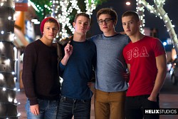 Young twinks Blake Mitchell, Logan Cross, Colton James and Sean Ford sucking and fucking each other photo 0