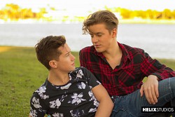 Horny twinks Tyler Hill and Wes Campbell start foreplay before hot fuck photo 4