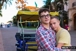 Noah White is hungry for muscle twink Blake Mitchell's huge cock photo 0