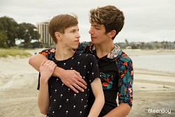 Twink models Gabe Isaac and Jared Scott having anal sex in this scene photo 0