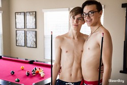 Horny twink Dustin Cook playing with Gabe Isaac's cock & balls photo 0