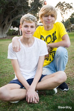 Jamie Ray fuck tiny twink Bryce Foster in this video photo 1
