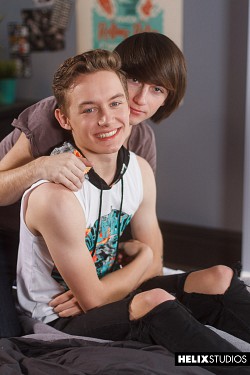 Cole Claire & dirty blond boy Leo Frost enjoying the hot fucking session photo 1