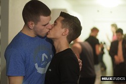 Amatuer twinks Shane Cook and Tyler Hill getting horny after party photo 1