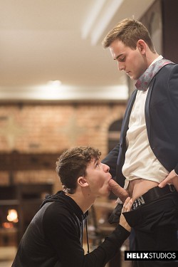 Skinny twinks Collin Adams & Josh Brady doing sex with full of desires on V-day photo 3