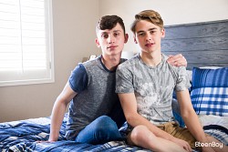 Beautiful twinks Paxton Ward and Lucas Burke having anal sex photo 1