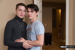 Twink Seth Peterson doing sex with horny housekeeper hunk Jacob Hansen photo 0