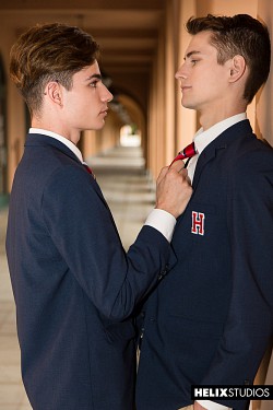 Trevor Harris and Eli Bennet making out in this scene photo 1