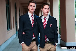 Cute gay boys Trevor Harris & Riley Finch ready for Get Fucked Party photo 0
