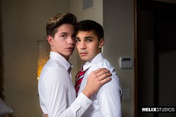 Hot young twinks Alex Riley & Jordan Lake have some hot fuck in this scene photo 7