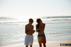 Beach Bums: Helix gay teen twink enjoying on the beach photo 16