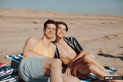 Beach Bums: Helix gay teen twink enjoying on the beach photo 19