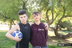 Young twink boys Silas Brooks & Aaron Roberts playing dirty games photo 1