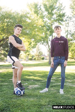 Young twink boys Silas Brooks & Aaron Roberts playing dirty games photo 4