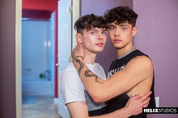 Asher Haynes takes young nude twinks Ethan Tate's excited thick dick photo 2