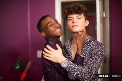 Kai Taylor gets excited to take twink boy Silas Brooks big dick photo 1