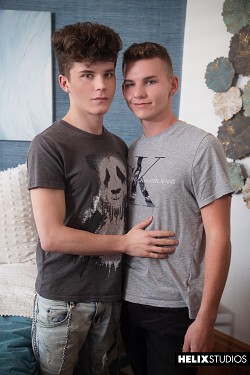 Twink models Silas Brooks & Jack Waters making out in this scene photo 2