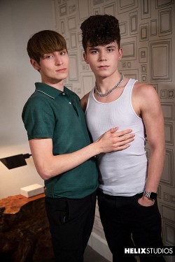 Nude young twinks Chase Williams and Silas Brooks having anal sex in this scene photo 7