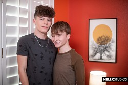 Smooth young twink Brandon Wells takes big dick of Silas Brooks in his tight fuck hole photo 5