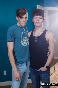 Sexy twink Cameron Moore taking Silas Brooks excited dick photo 6