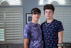 Tight teen ass of Nathan James gets stretched open by Silas Brooks' monster cock photo 5
