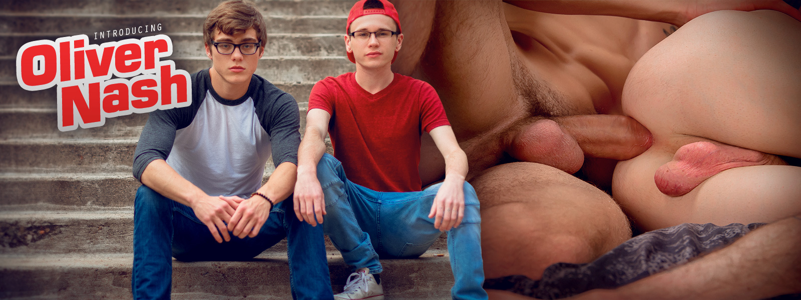 Hunk Blake Mitchell is excited to get the little twink Oliver Nash to the bedroom