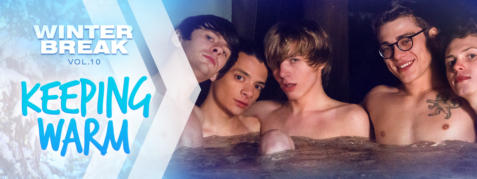 Teen Twink Blake Mitchell & other horny boys relaxing in the hot tub